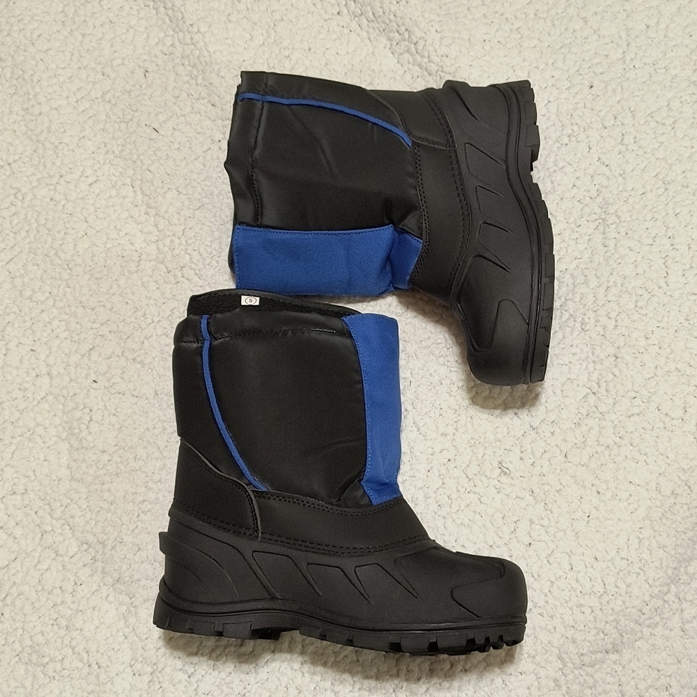 NWT Blue/Black Youth Itasca Snow Cat Winter Boots Size 5 - Picture 3 of 9